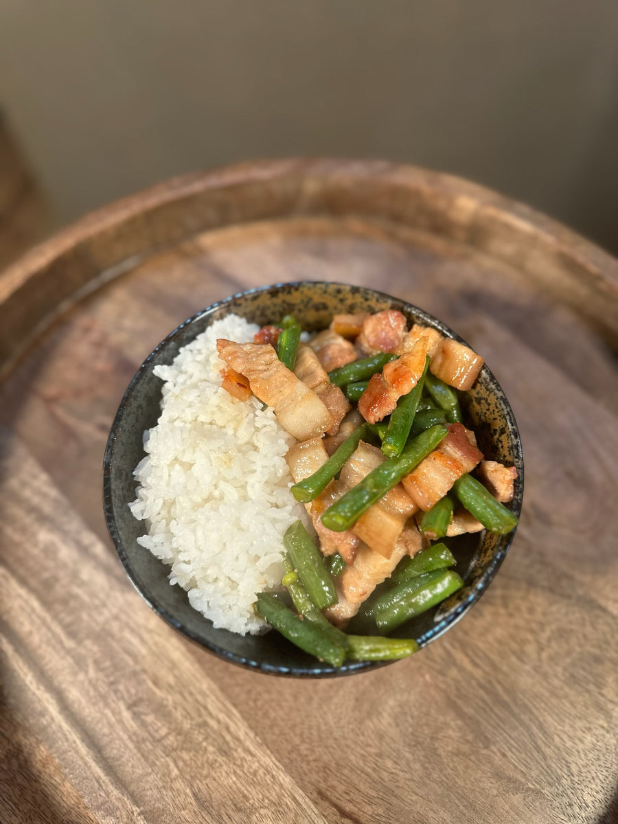 Stir Fry Pork Belly & Green beans Nukayok Sauce